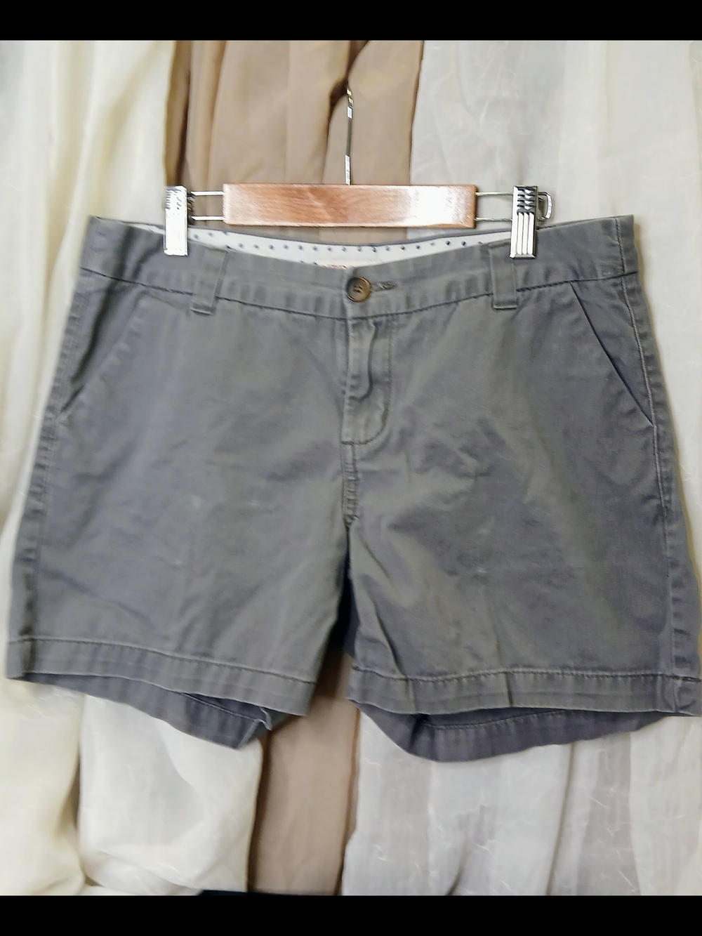 Merona Women's Gray Chino Bermuda Shorts